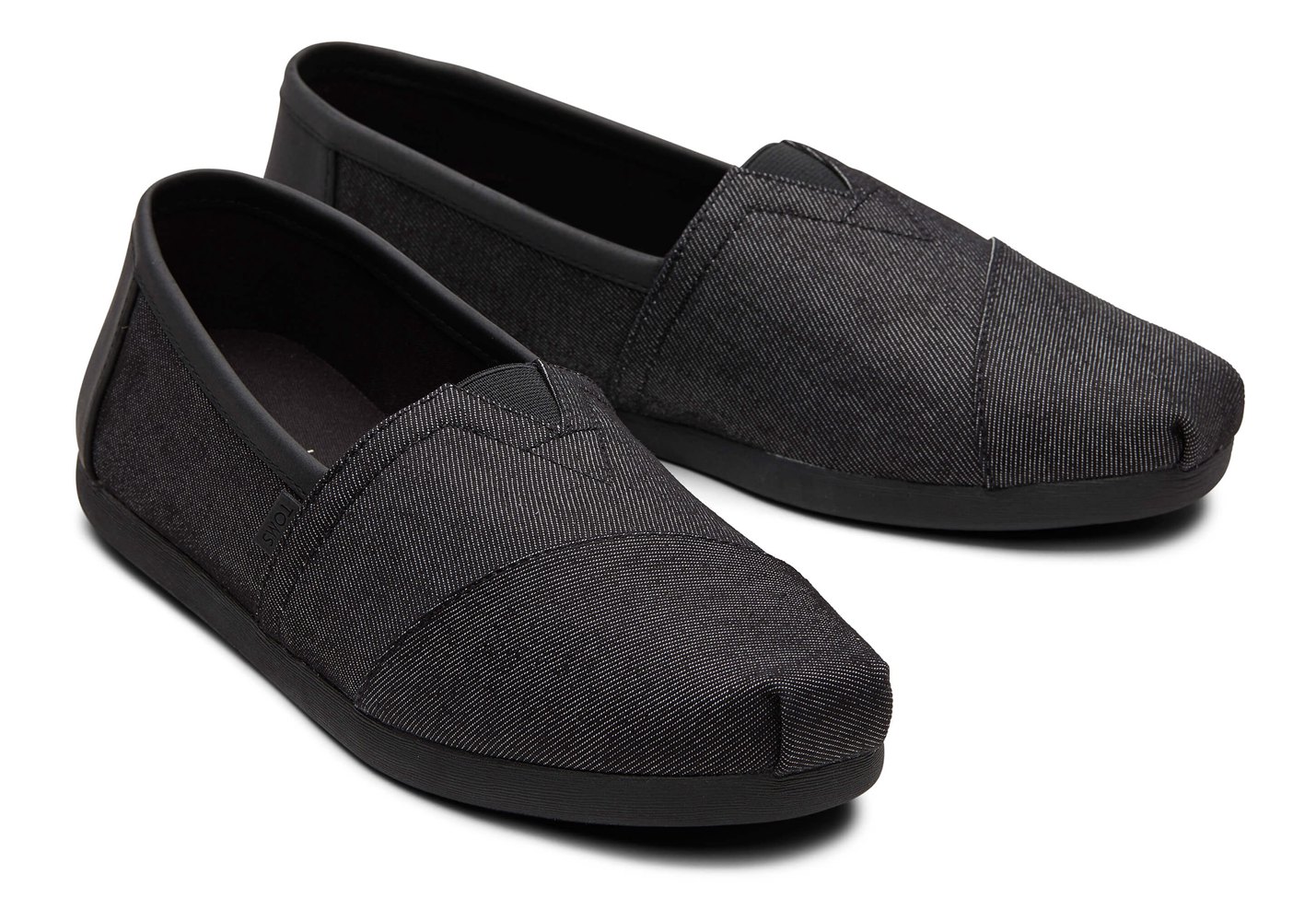 Toms Espadryle Męskie Czarne - Alpargata Synthetic Trim - 31AJOFZXM